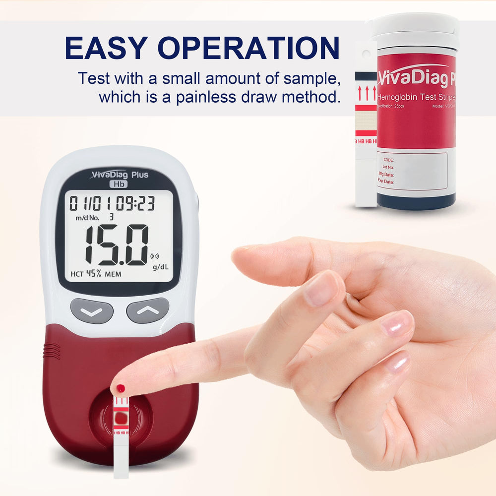 BESTAR LAB digital display readout highlights clear hemoglobin results.