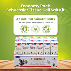 Bestmade 12 bottles of Schussler salts arranged for complete home wellness.
