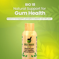 Close-up of BIO18 pellets demonstrating compact, convenient gum care and freshness