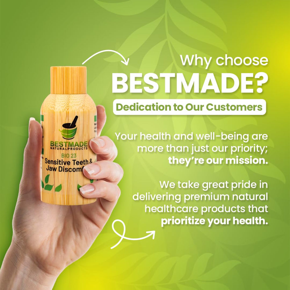 Bestmade BIO23 aftercare image illustrating gentle relief after dental procedures.