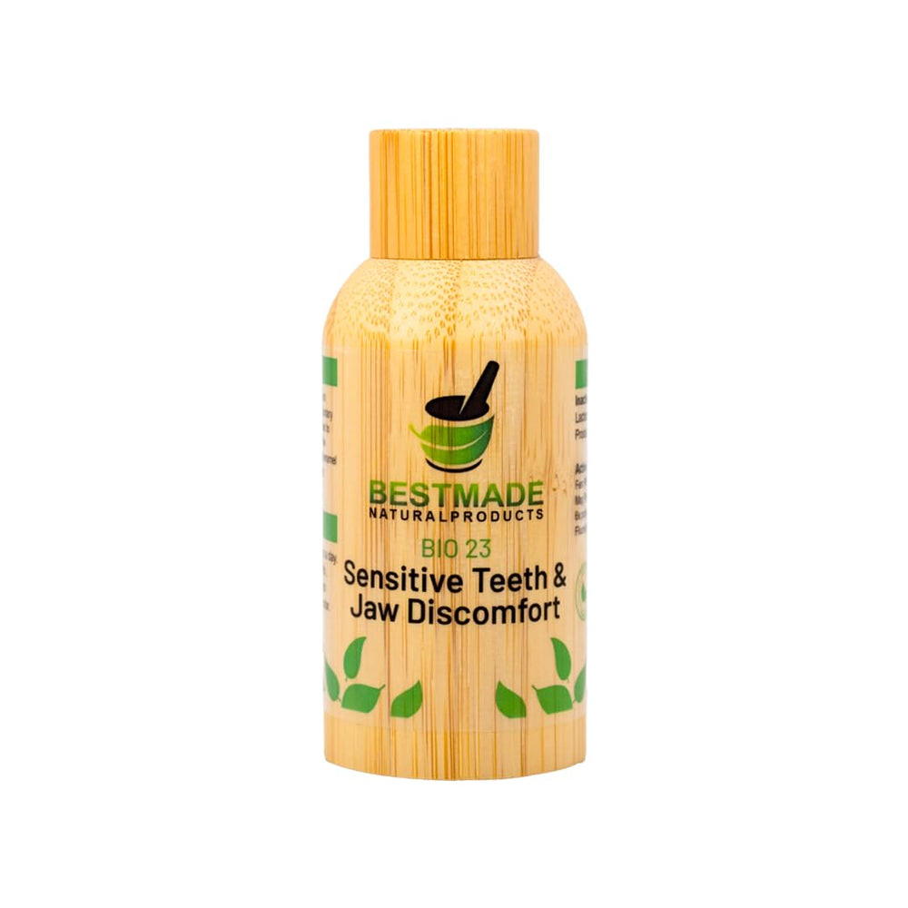 Bestmade Toothache and Nerve BIO23 bottle for natural tooth sensitivity support.