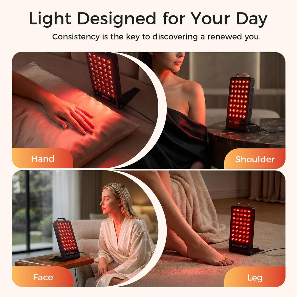 BestQool red light therapy panel low heat and EMF friendly