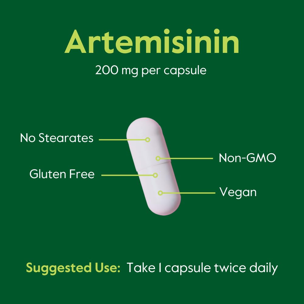 BESTVITE Artemisinin 200mg capsules arranged on a white background for daily use.