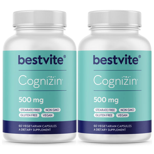 Bestvite Cognizin 500mg bottle front for daily brain support and focus.