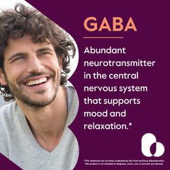 Bestvite GABA 750mg capsules flatlay for mood and calm support.