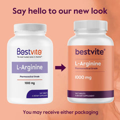 BESTVITE L-Arginine unopened bottle with secure seal.