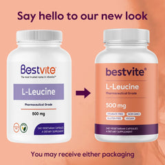 Bestvite Leucine NSF GMP certification badge signals trusted manufacturing standards.