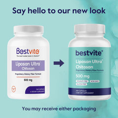 BESTVITE Liposan Ultra packaging promotes non-GMO, gluten-free purity.