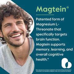 BESTVITE Magtein bottle back label with vegan, gluten-free details.