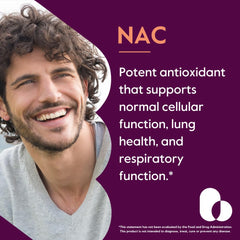 BESTVITE NAC capsules close-up, showcasing clean, additive-free formula for everyday use.