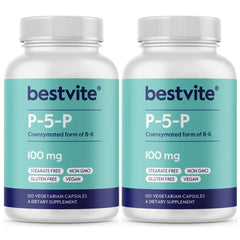 Bestvite P5P 100mg bottle closeup for energy metabolism support