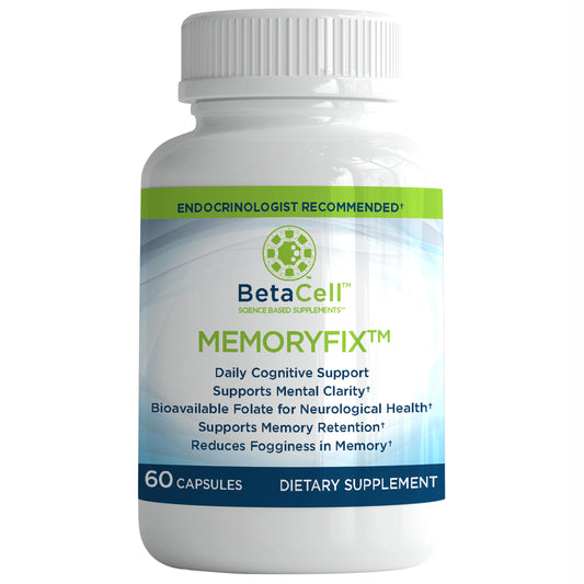 BETACELL MemoryFix bottle front view for daily brain support.