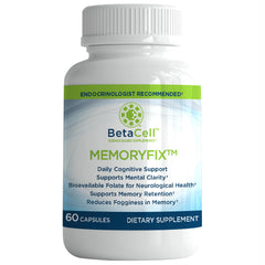 BETACELL MemoryFix bottle front view for daily brain support.