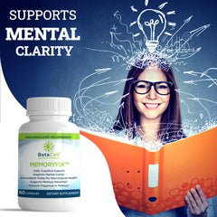 Daily-use memory supplement BETACELL MemoryFix promotes calm alertness.
