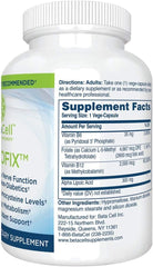 BETACELL Neurofix label back showing non-GMO, gluten-free attributes