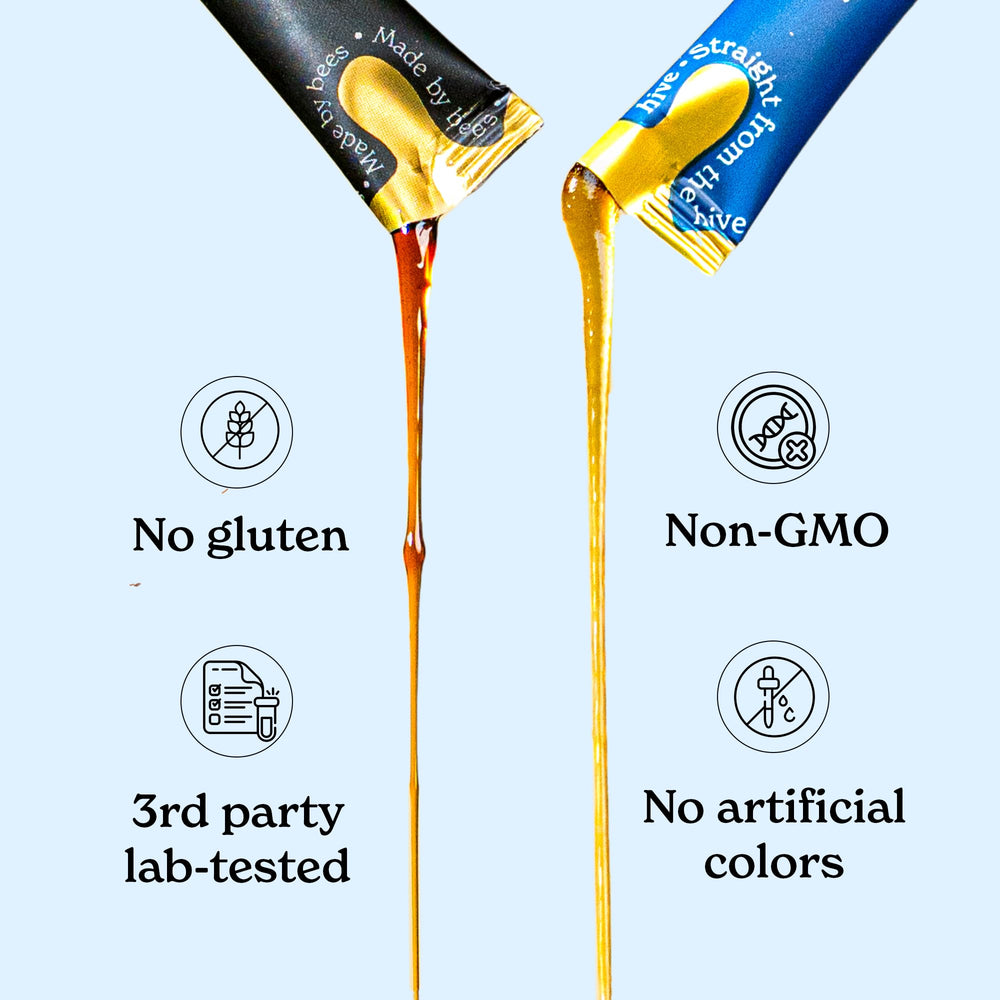 Better Alt ashwagandha-shilajit-honey-stick-pack on display promotes daily routine