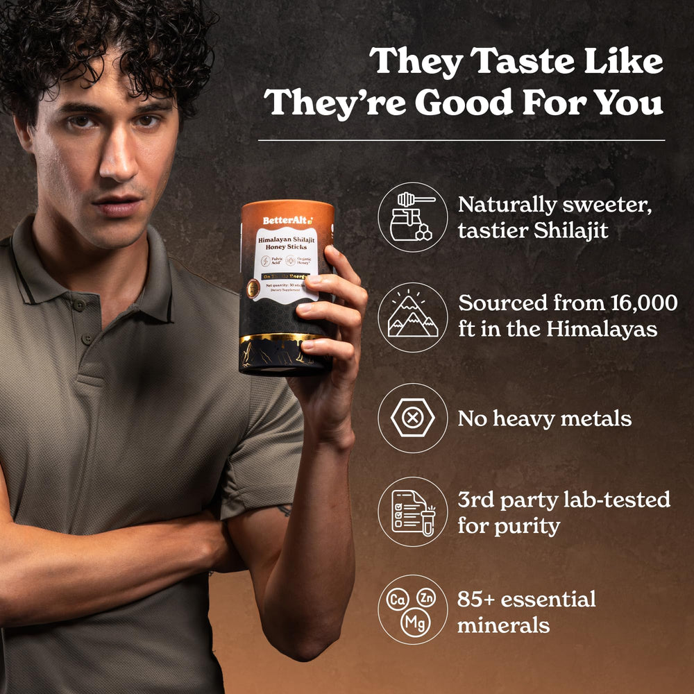 Better Alt cognitive balance honey stick with vitamins for focus.