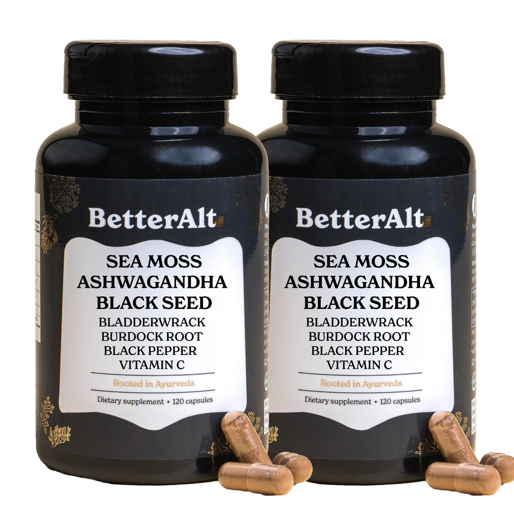 Better Alt Iris Sea Moss bottle showing all-in-one vitality support
