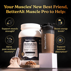 Better Alt Muscle Pro with Ashwagandha and Safed Musli herbs for recovery support.