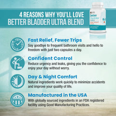 Better Bladder Ultra label highlighting Vitamin D3 support
