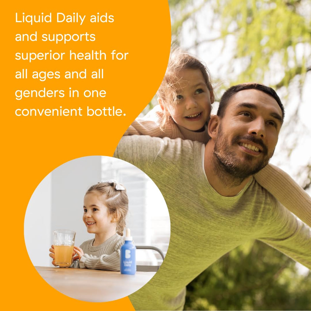 Liquid drops added to smoothie for convenient daily nutrition.