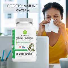 Better Health Quinine Cinchona Bark packaging suggests simple daily routine.