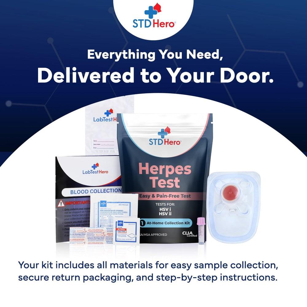 Better Life Science HSV test kit prepaid return envelope for easy shipping