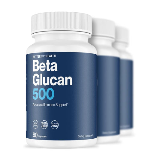 Better Way Health Beta Glucan 500 bottle front view showing immune support potential