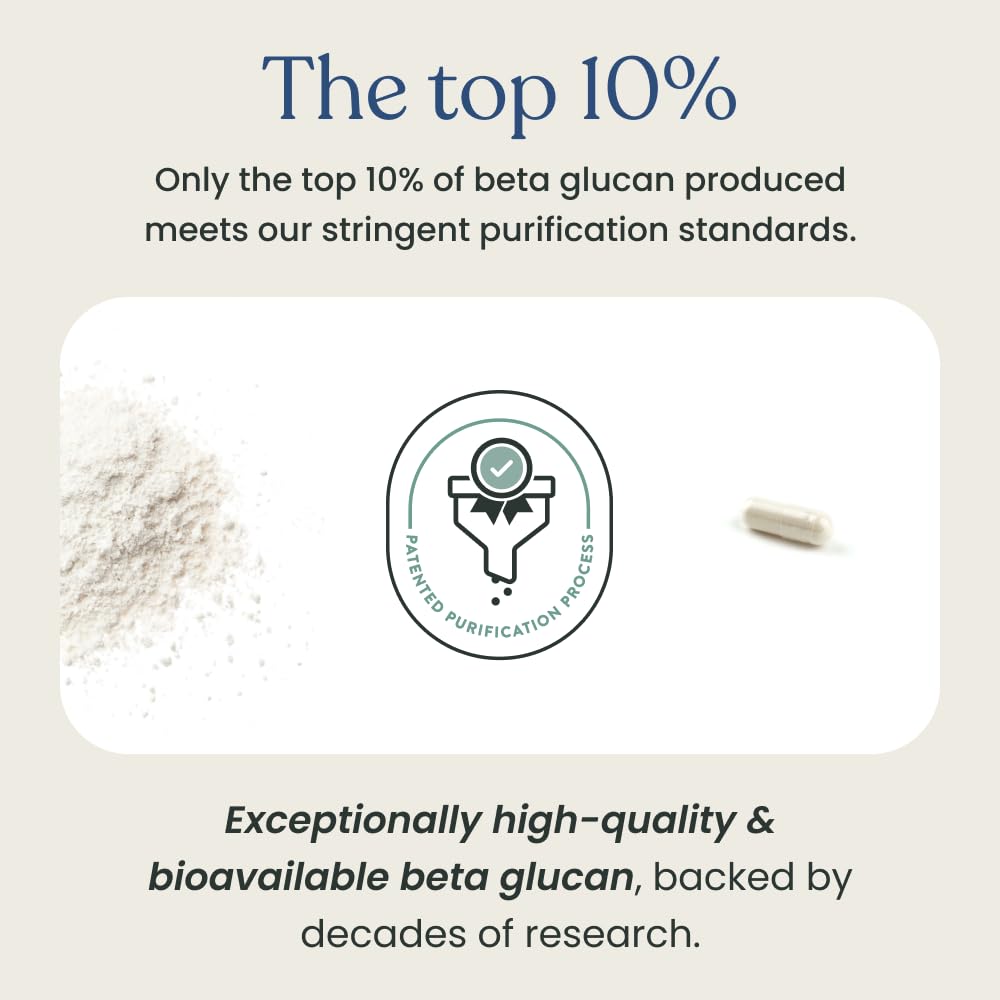 Better Way Health Beta Glucan 500 label detail emphasizing purity