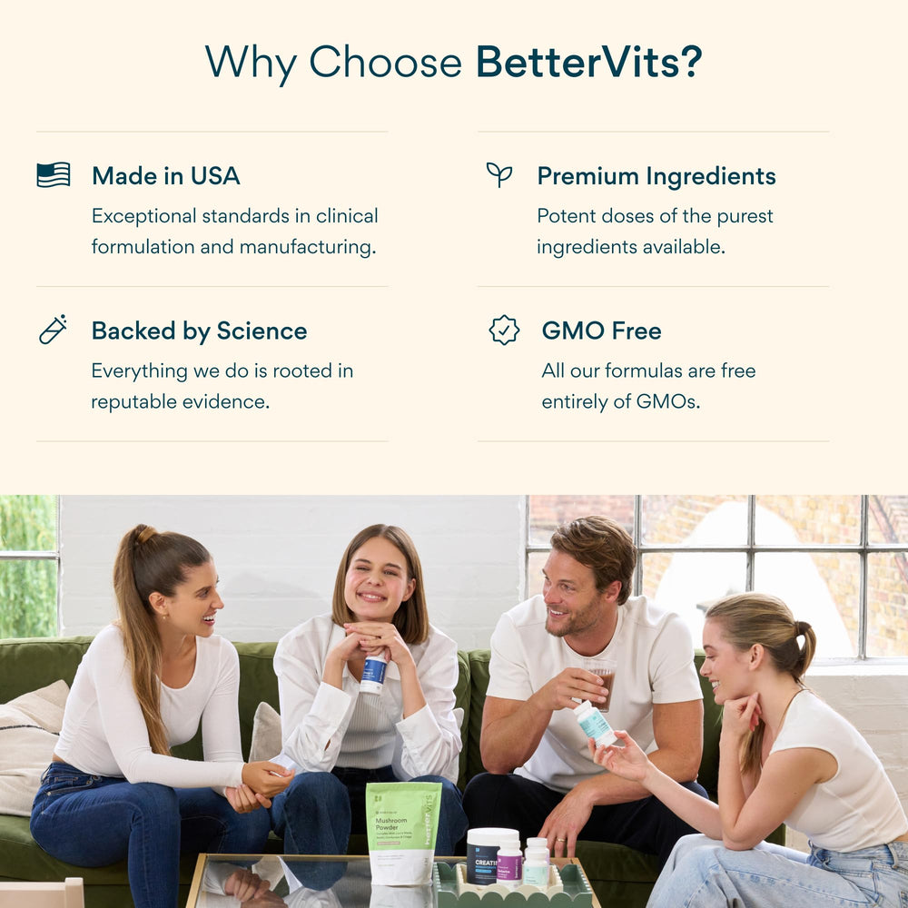 Bettervits D3 K2 bone health photo, promotes proper calcium placement for strong bones.