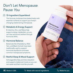 Bettervits packaging label emphasizing hormone balance and lifestyle compatibility.