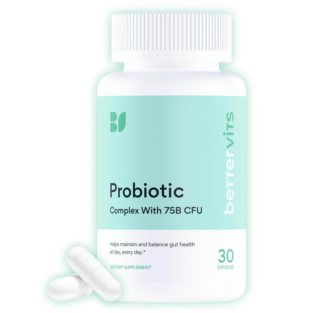 Bettervits Probiotics front bottle view highlighting the product for daily gut support.