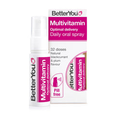BetterYou MultiVit spray bottle showing a compact daily vitamin boost