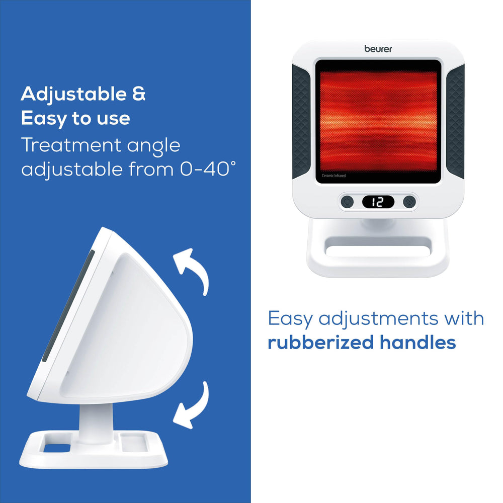 Beurer IL60 treatment area showcases wide 11.81 x 15.74-inch coverage for facial or full-body use.