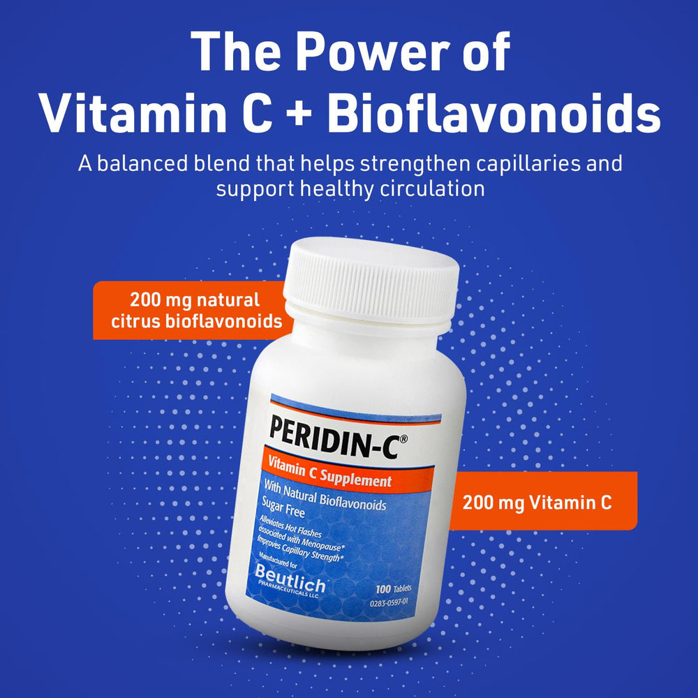 Beutlich Peridin-C tablet close-up highlighting smooth texture.