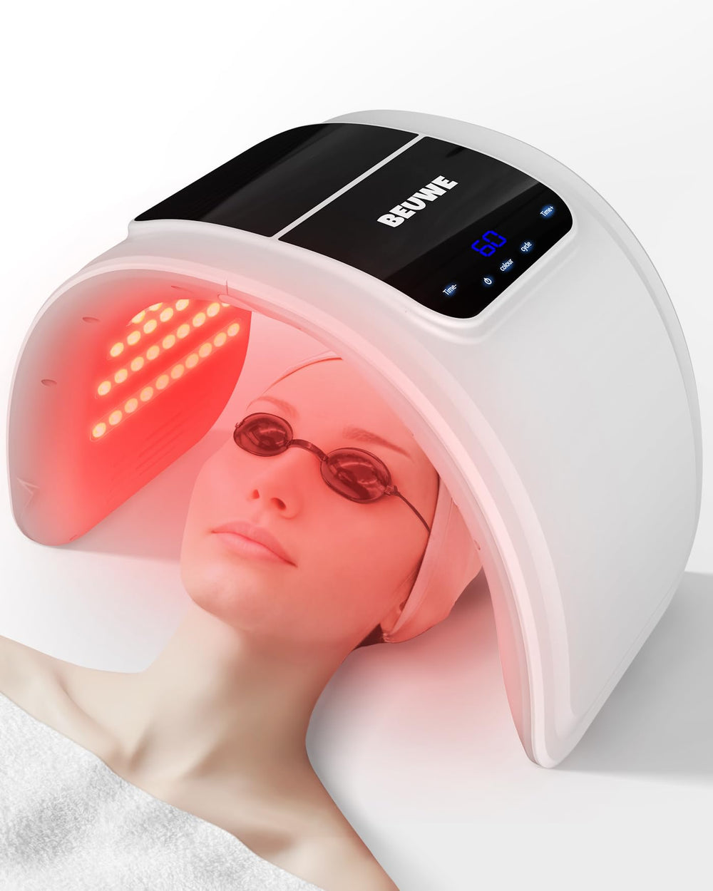 Beuwe facial-neck-body LED mask for full-body skin care routines