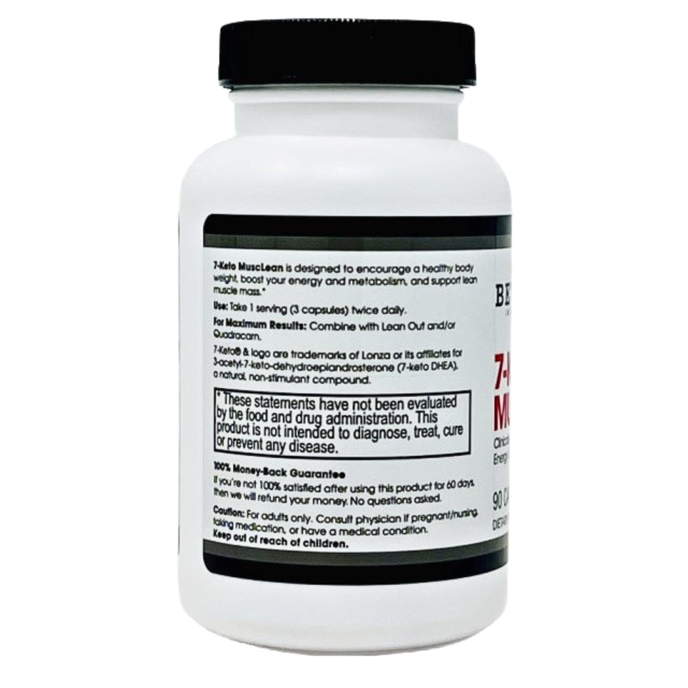 Beverly International 7-Keto Musclean bottle cap close-up for easy dosing.