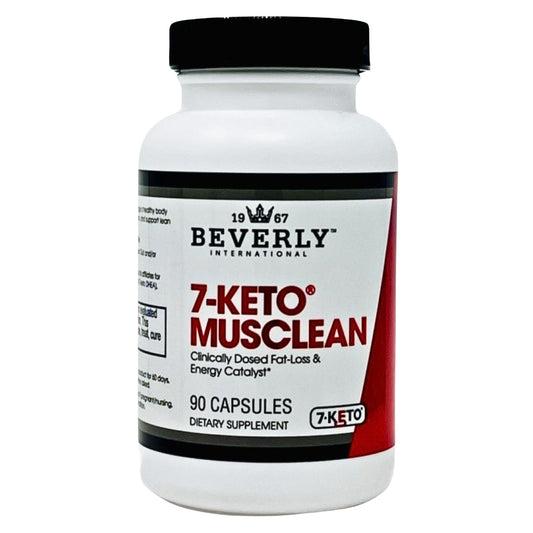Beverly International 7-Keto Musclean bottle front showing fat-burning support.