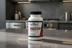 Beverly International Fast-Up bottle on desk inspires quick cognitive boosts