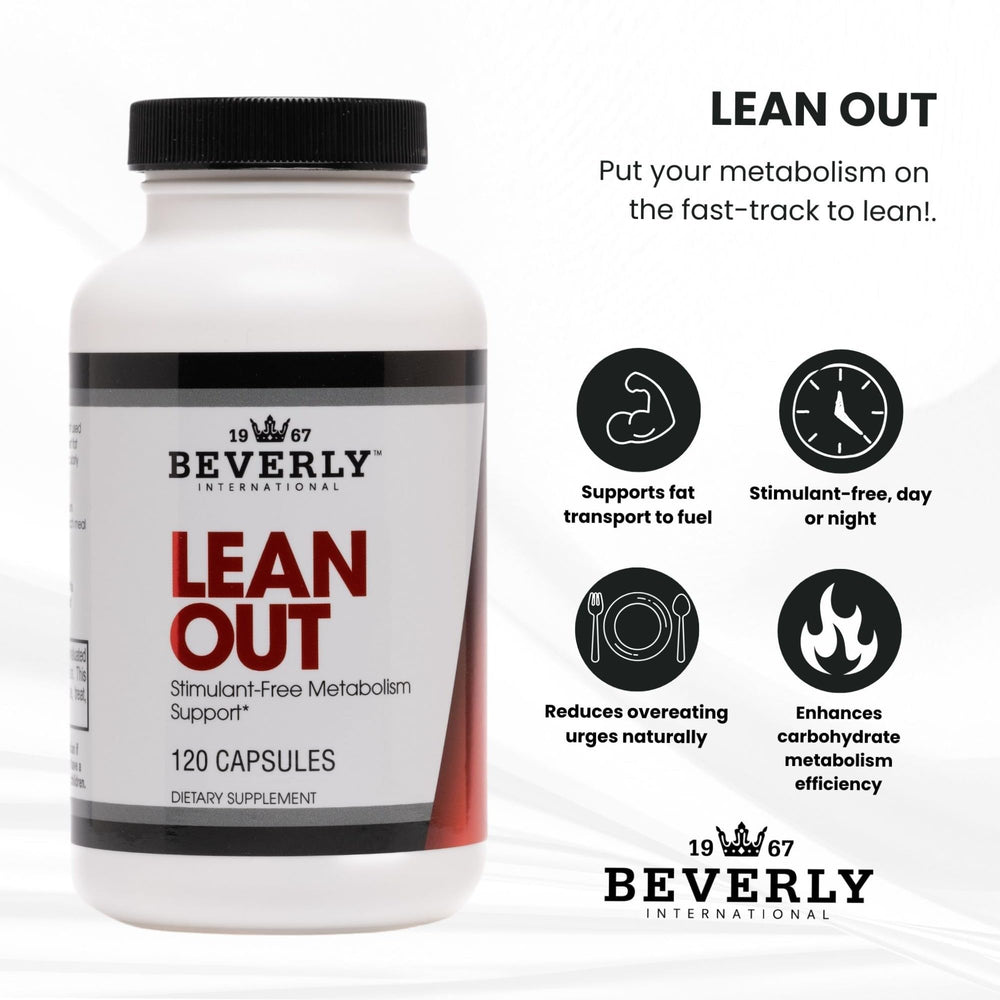 Lean Out bottle with day stack concept for stacking with other Beverly products