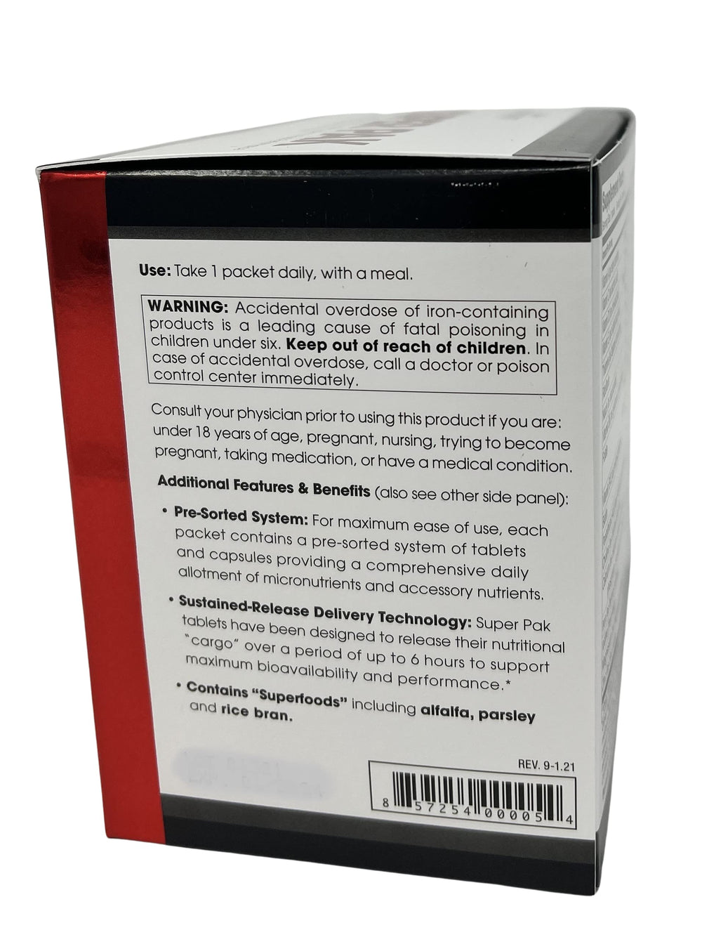 Beverly International Super Pak label featuring enzymes for digestion support.
