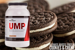 Beverly International UMP powder on ingredients board highlighting low carbs and lactose