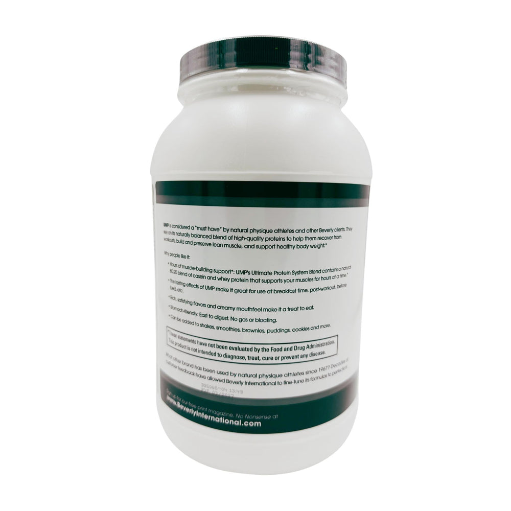 Beverly International UMP protein shake in a glass with cookies and cream flavor