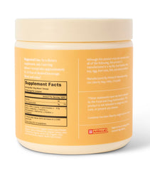 Close-up of powder texture in container emphasizing fine vegan formula