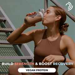 Beyond Good Foods vegan protein powder no-bloat design aids digestion.