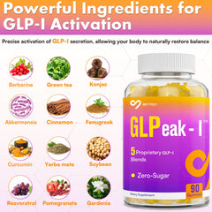 Badge on Beyyoly GLP-I Probiotic Gummy indicating vegan and gluten-free