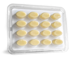 Bezwecken E.P. Ovals in use, easy vaginal placement for daily lubrication support