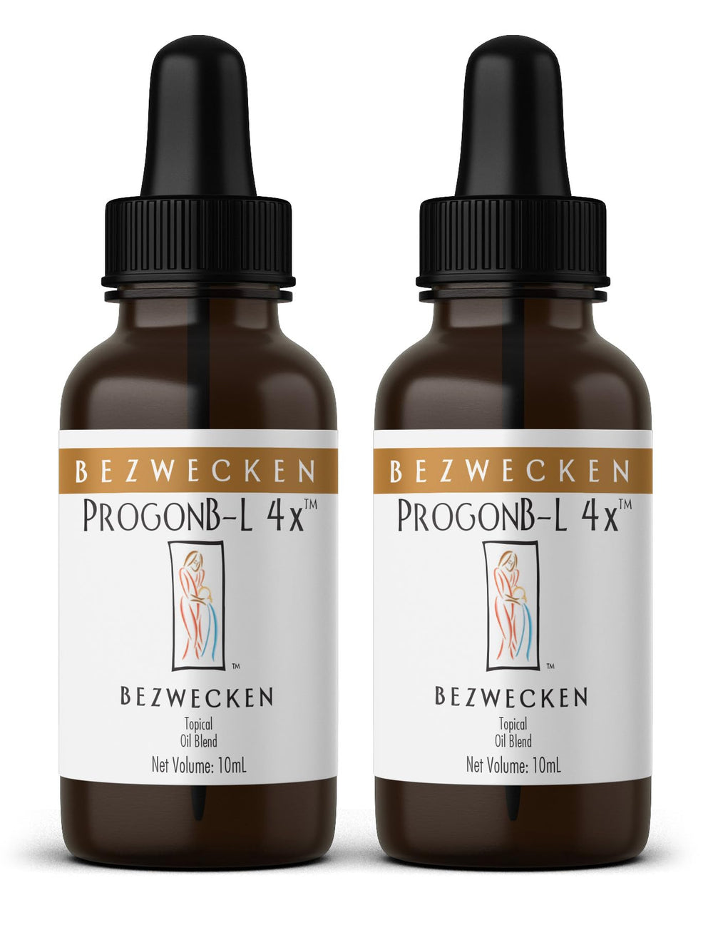 Bezwecken ProgonB-L 4X bottle close-up showing the topical oil blend for convenient use.