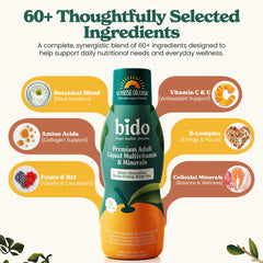 Bido bottle and packaging on counter, convenient wellness routine.
