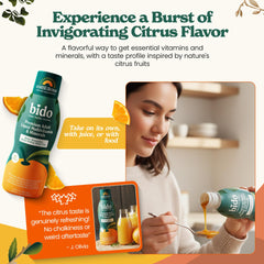 Bido sunrise orange flavored liquid, refreshing and gut friendly.